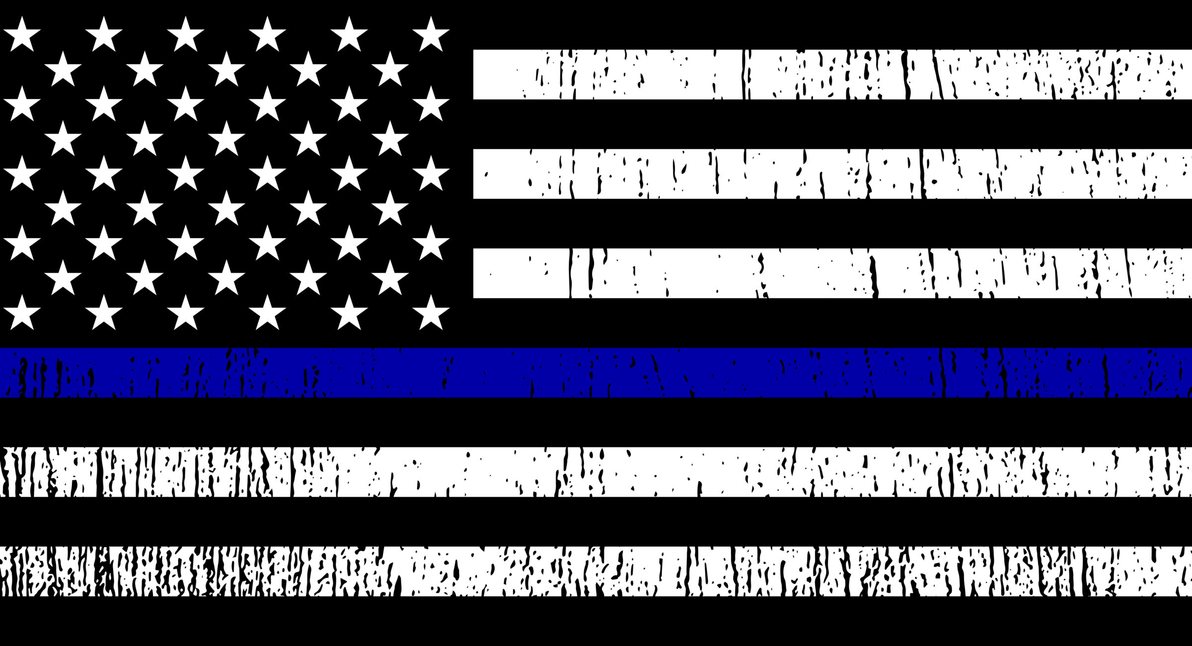 Flag,Usa,With,Police,Support,Symbol,,Thin,Blue,Line